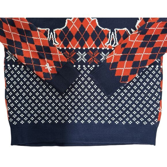 Denver Bronco Sweater NFL Team Apparel Medium Orange Blue Game Day Holiday 2025 - Picture 5 of 11